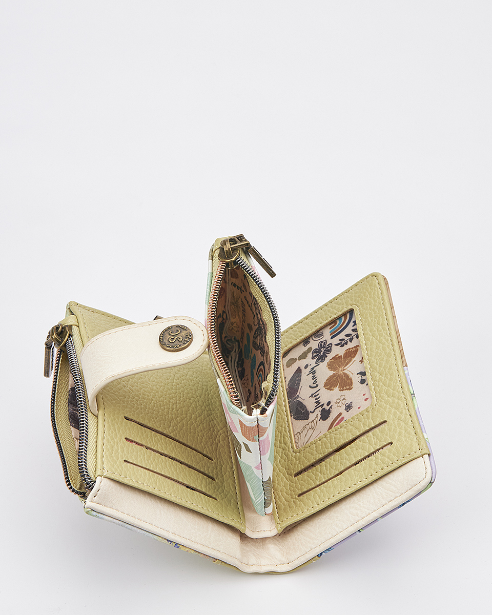 Sweet Candy Γυναικείο Πορτοφόλι με Μοτίβο Λεβάντα & Αναδιπλούμενη Θήκη – Lavender Walk