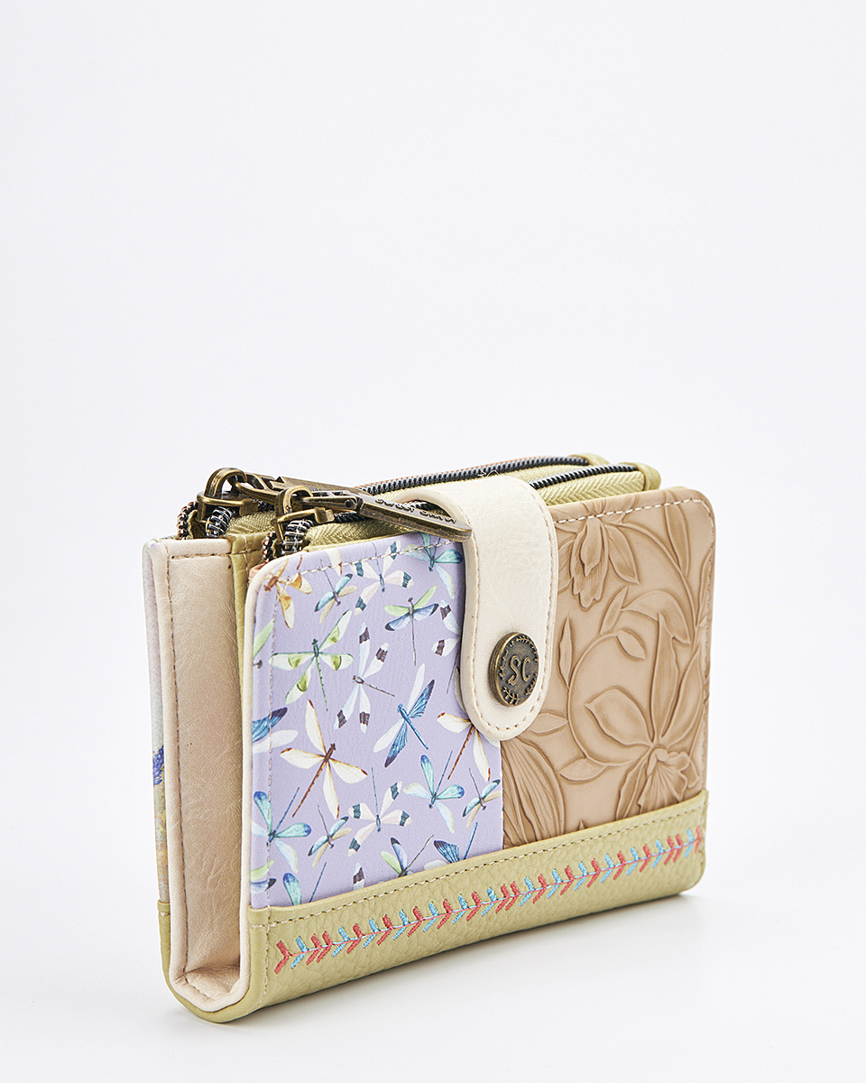 Sweet Candy Γυναικείο Πορτοφόλι με Μοτίβο Λεβάντα & Αναδιπλούμενη Θήκη – Lavender Walk