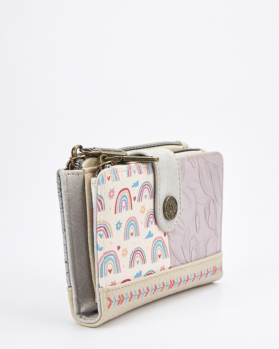 Sweet Candy Γυναικείο Πορτοφόλι με Ανάγλυφα Λουλούδια & Ρομαντισμό – Vintage Story