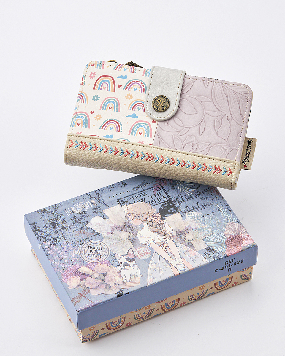 Sweet Candy Γυναικείο Πορτοφόλι με Ανάγλυφα Λουλούδια & Ρομαντισμό – Vintage Story