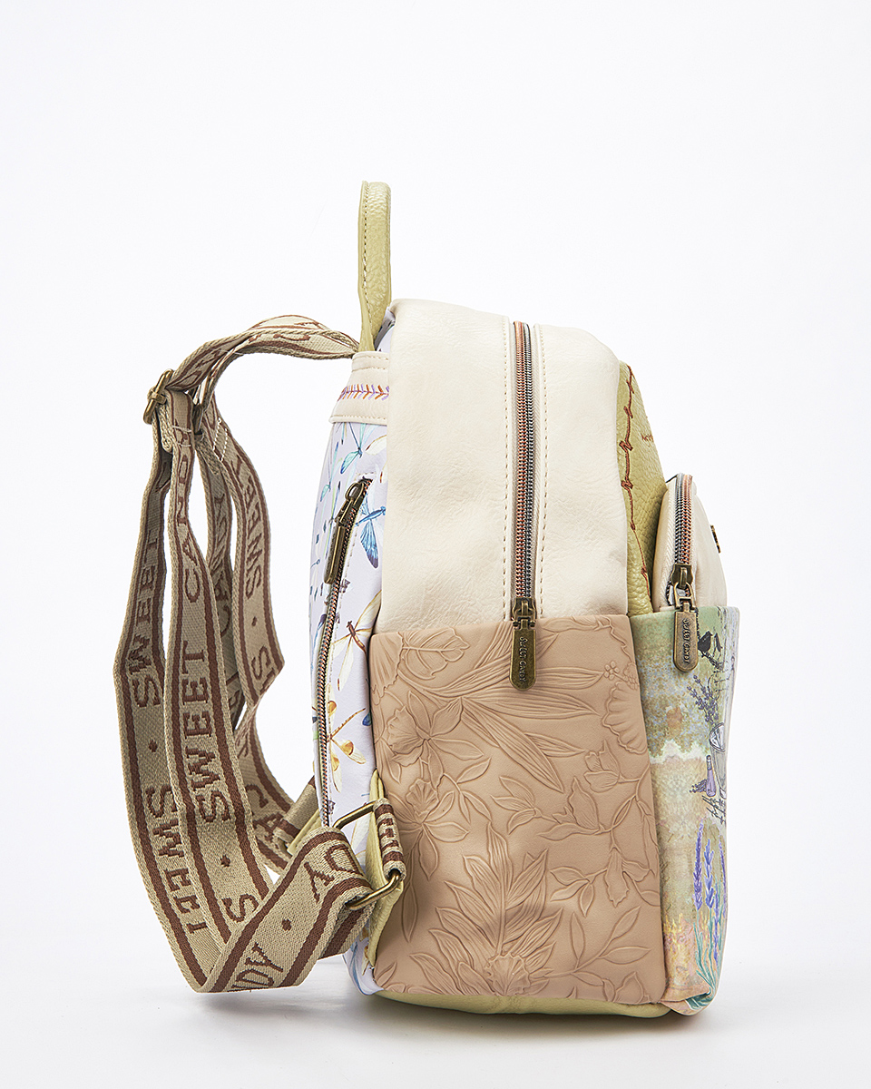 Sweet Candy Γυναικείο Σακίδιο Πλάτης με Κεντημένο Σχέδιο – Lavender Walk