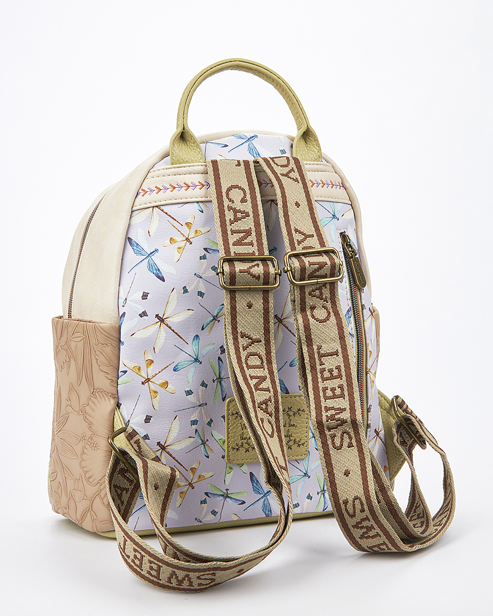 Sweet Candy Γυναικείο Σακίδιο Πλάτης με Κεντημένο Σχέδιο – Lavender Walk