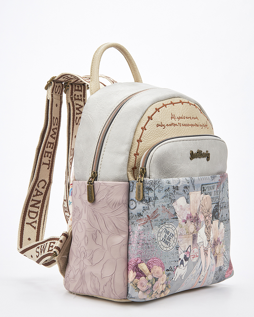 Sweet Candy Γυναικείο Σακίδιο Πλάτης με Κεντημένο Σχέδιο – Vintage Story