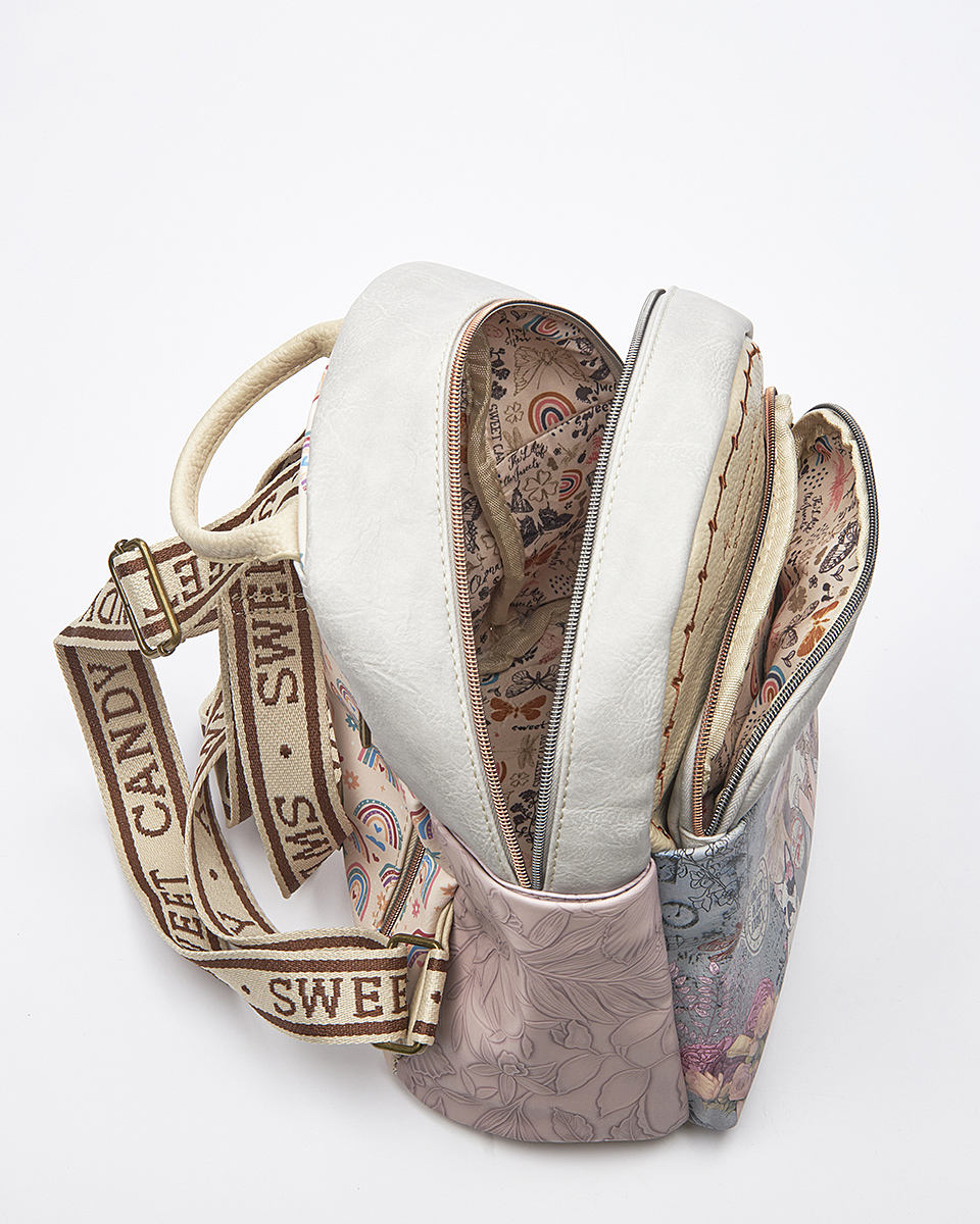 Sweet Candy Γυναικείο Σακίδιο Πλάτης με Κεντημένο Σχέδιο – Vintage Story