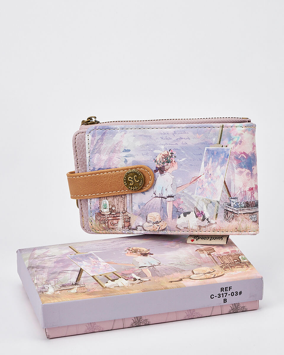 Γυναικείο Πορτοφόλι Sweet Candy με Ρομαντικό Μοτίβο