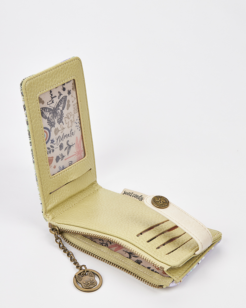 Sweet Candy Γυναικείο Πορτοφόλι με Μοτίβο Λεβάντα και Καρτελοθήκη – Lavender Walk