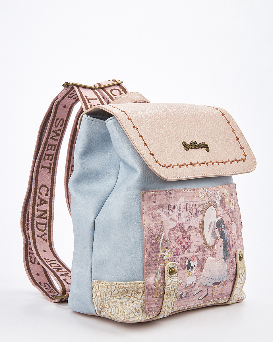 Sweet Candy Γυναικείο Σακίδιο Πλάτης με Ρετρό Κεντήματα – Mirror Bloom