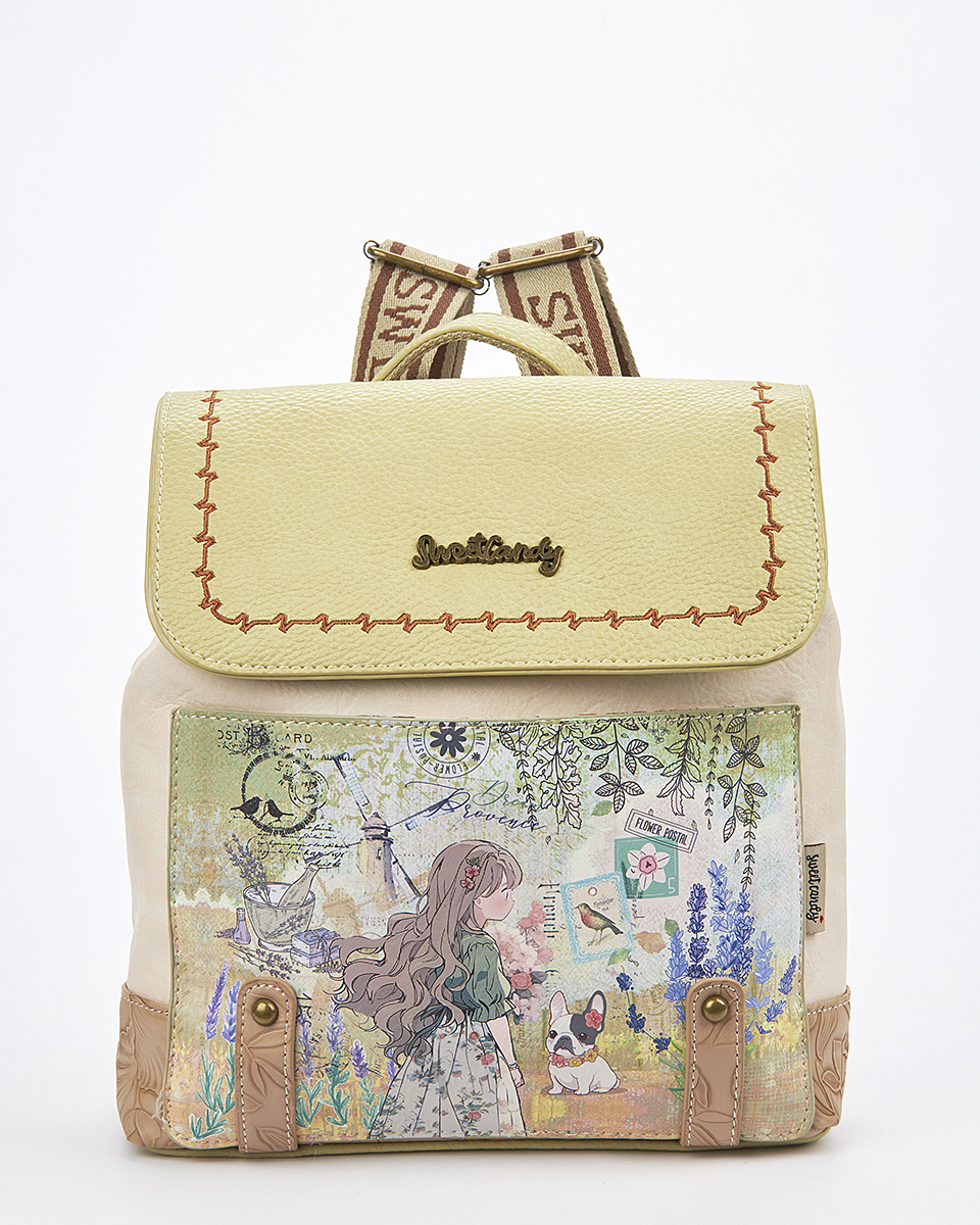 Sweet Candy Γυναικείο Σακίδιο Πλάτης με Ρετρό Κεντήματα – Vintage Story
