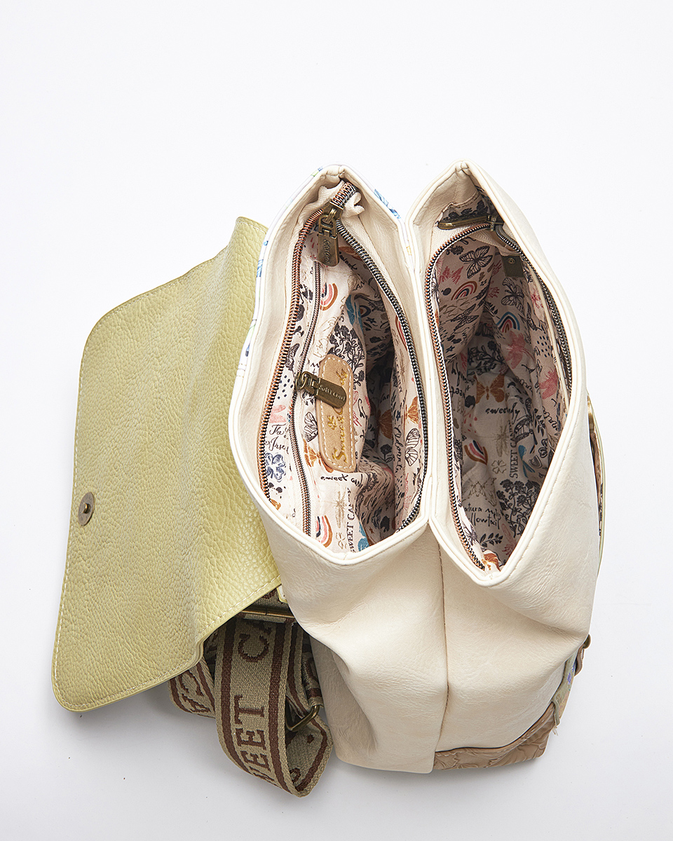 Sweet Candy Γυναικείο Σακίδιο Πλάτης με Ρετρό Κεντήματα – Lavender Walk