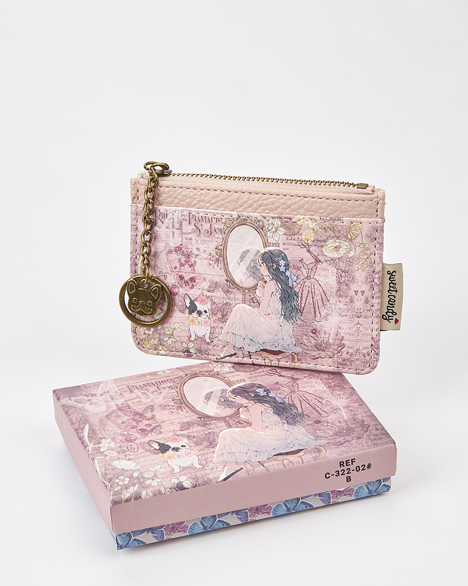 Sweet Candy Γυναικείο Πορτοφόλι με Καθρέφτη και Vintage Διάθεση – Mirror Bloom
