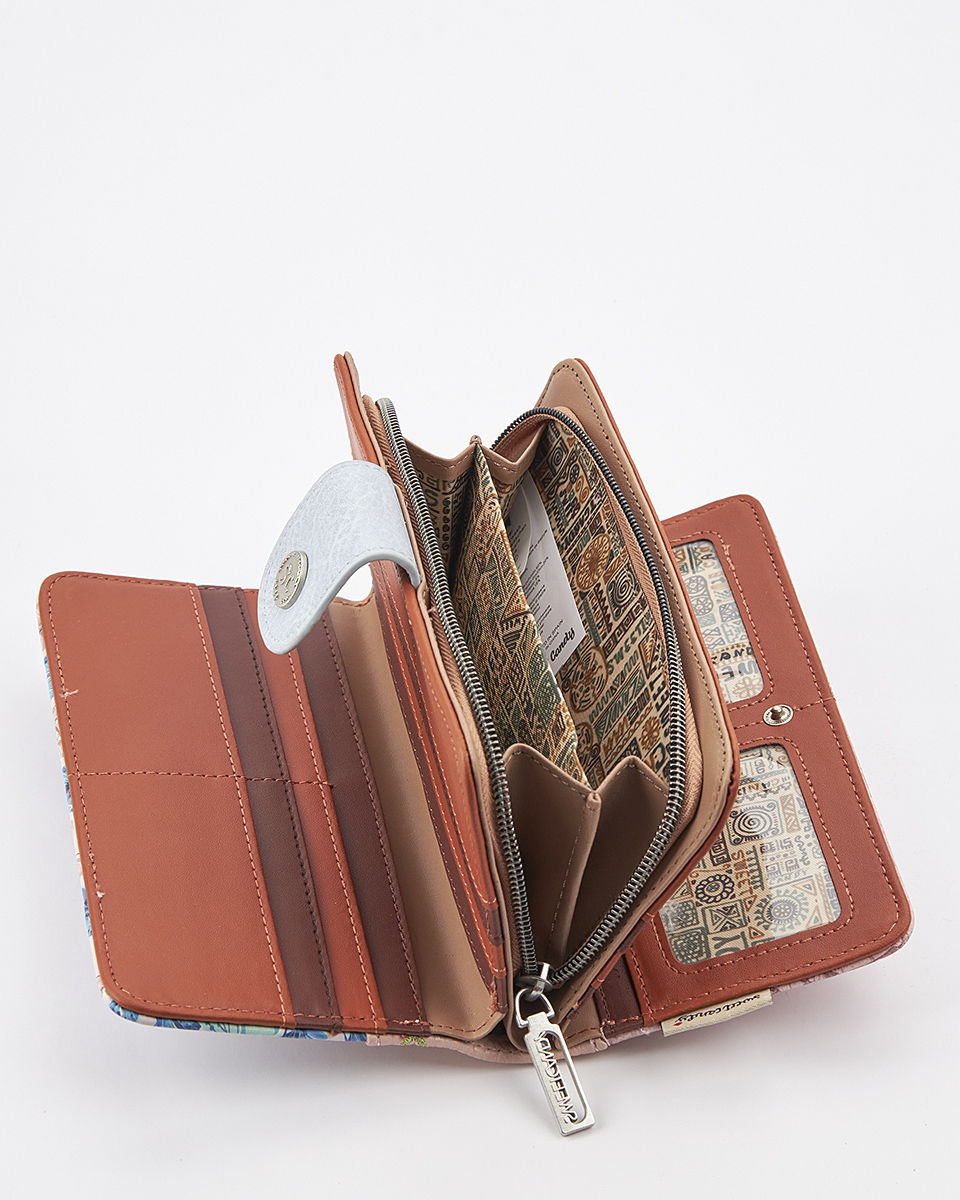 Sweet Candy Γυναικείο Πορτοφόλι με Ρετρό Καθρέφτη και Ρομαντική Υφή – Mirror Bloom