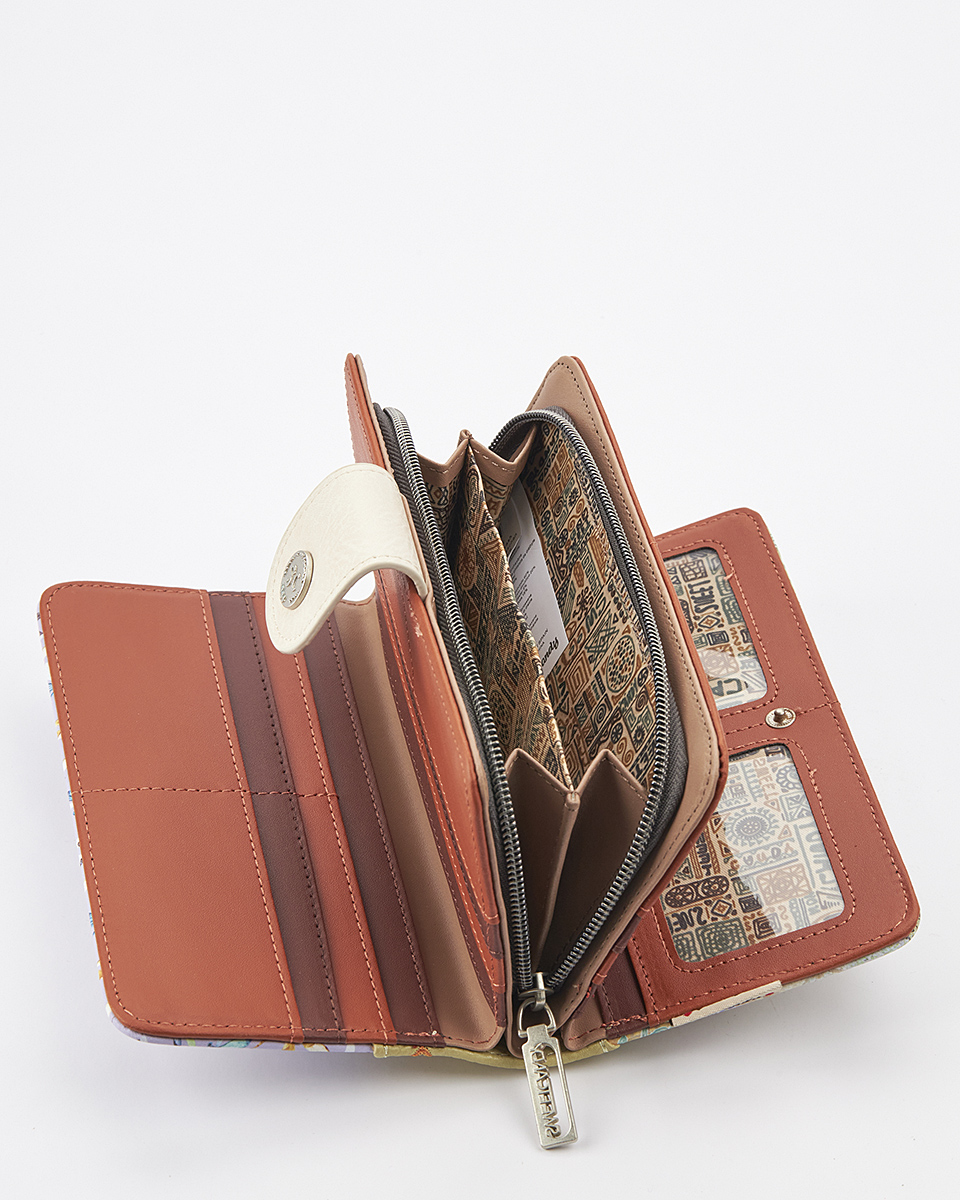 Sweet Candy Γυναικείο Πορτοφόλι με Μοτίβο Λεβάντα και Organizer Design – Lavender Walk