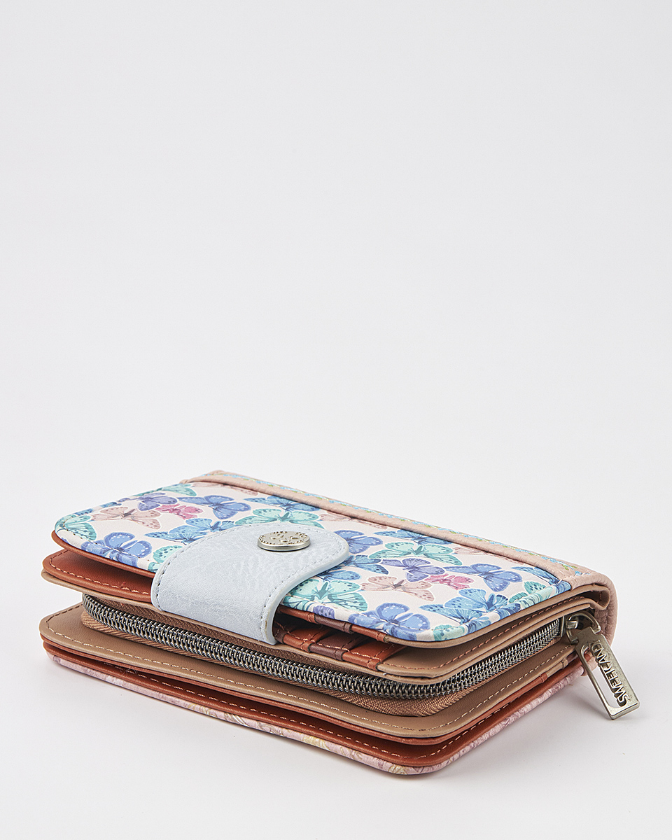 Sweet Candy Γυναικείο Πορτοφόλι με Καθρέφτη και Παλ Σχέδιο – Mirror Bloom