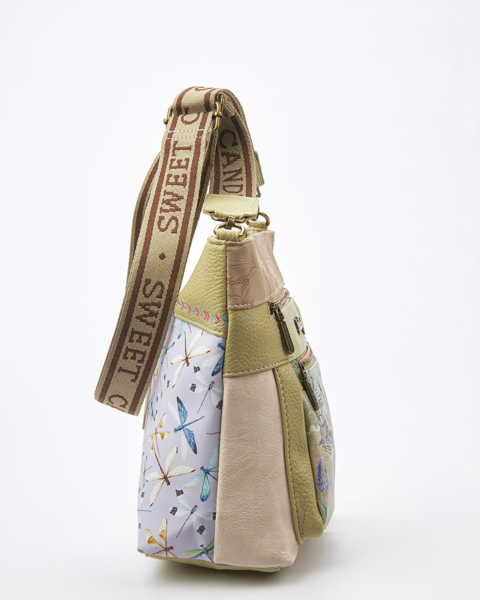 Sweet Candy Γυναικεία Τσάντα Ώμου με Ανάγλυφη Λεπτομέρεια – Lavender Walk