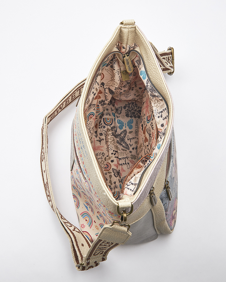 Sweet Candy Γυναικεία Τσάντα Ώμου με Ανάγλυφη Λεπτομέρεια – Vintage Story