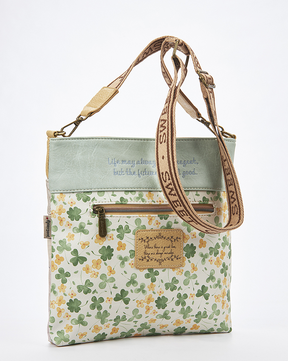 Sweet Candy Γυναικεια Τσαντα Ωμου-Χιαστι με Vintage Μοτιβο – Floral Whisper