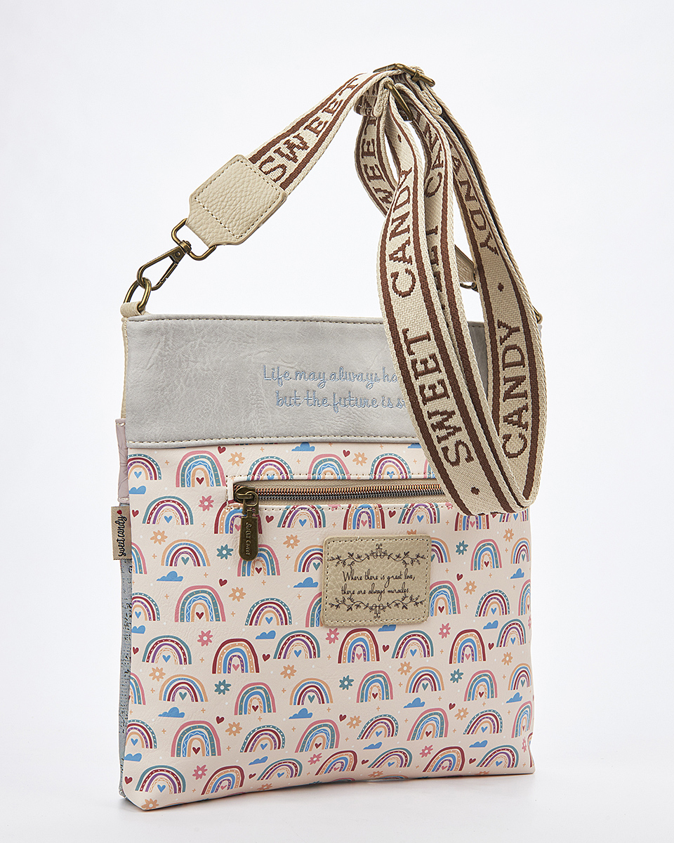 Sweet Candy Γυναικεια Τσαντα Ωμου-Χιαστι με Vintage Μοτιβο – Vintage Story