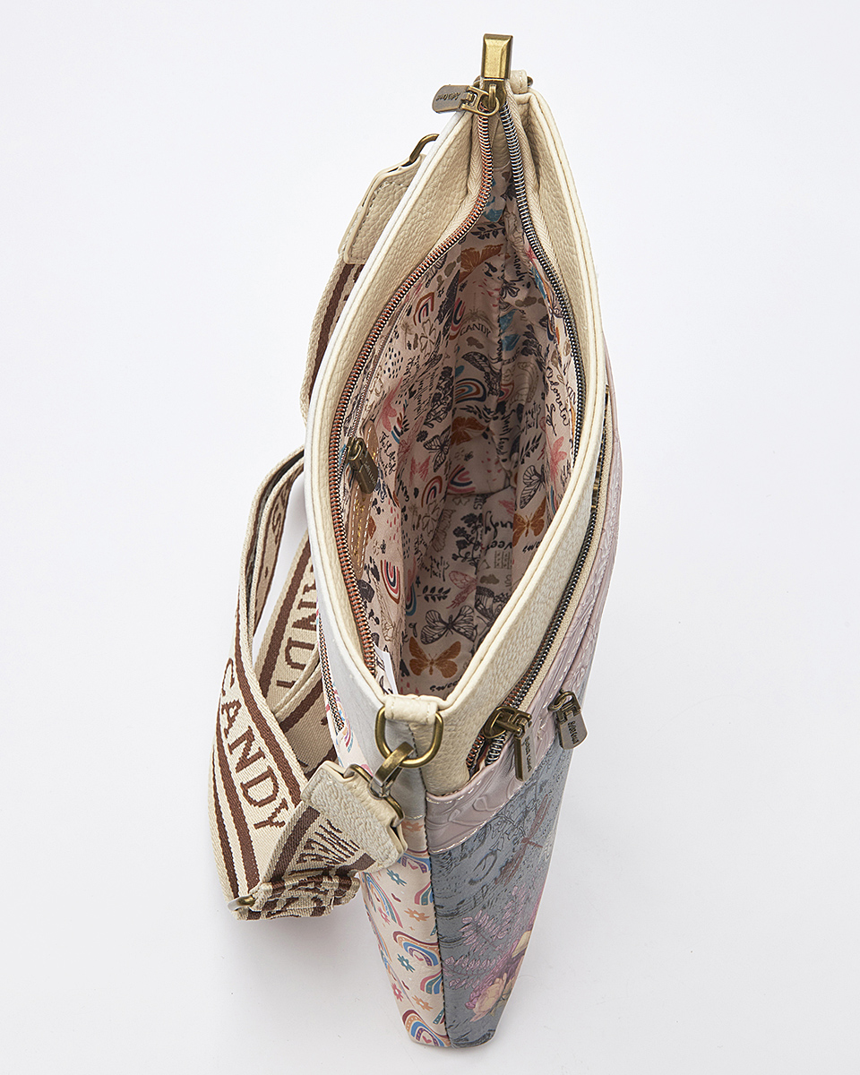 Sweet Candy Γυναικεια Τσαντα Ωμου-Χιαστι με Vintage Μοτιβο – Vintage Story