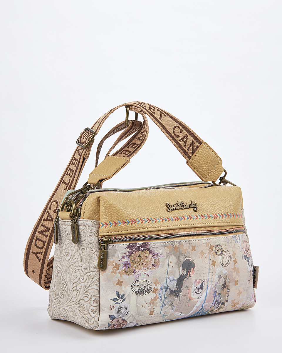 Sweet Candy Γυναικεία Τσάντα Ώμου με Λουλουδένιο Σχέδιο – Floral Whisper Sweet Candy Γυναικεία Τσάντα Ώμου με Λουλουδένιο Σχέδιο – Floral Whisper