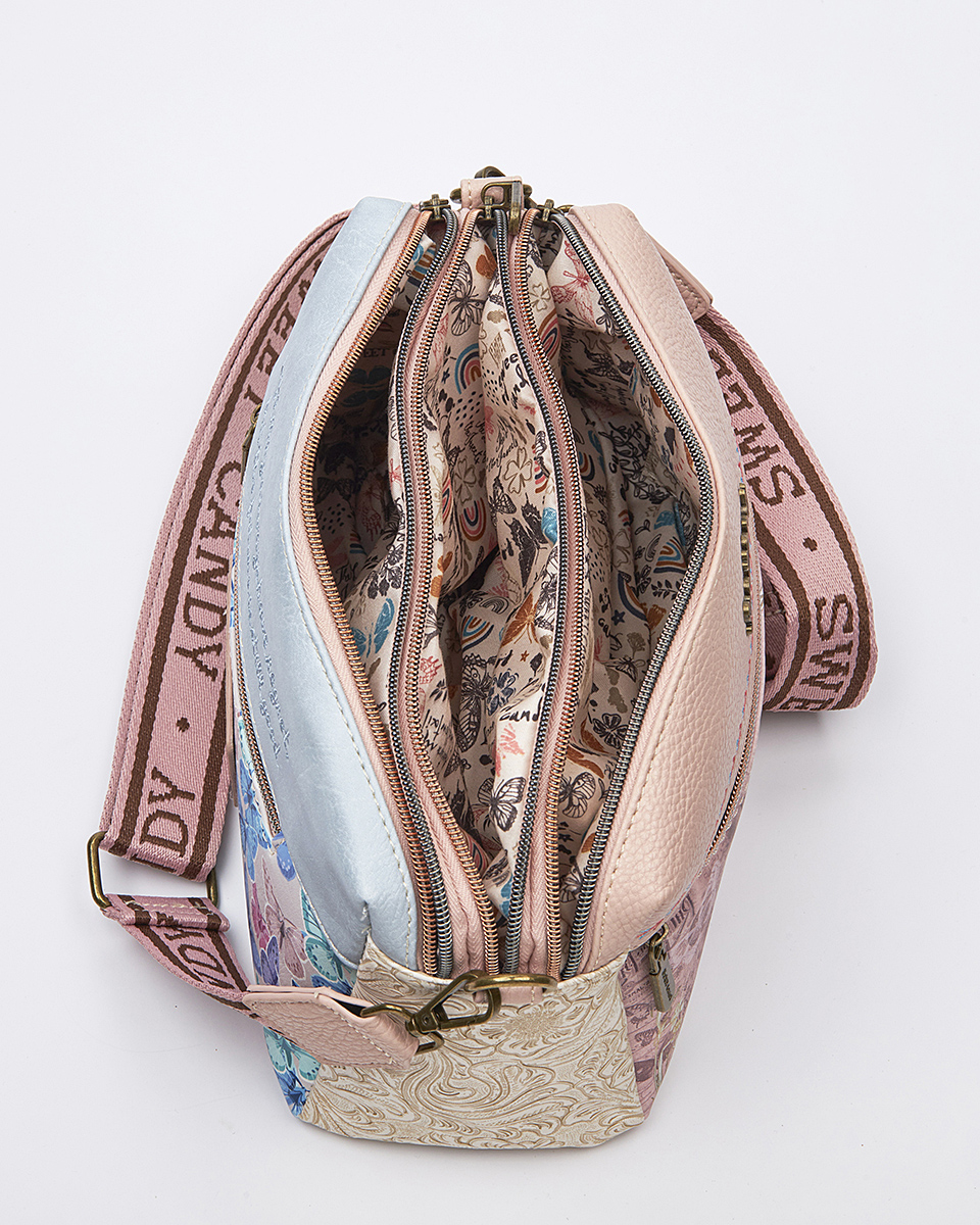 Sweet Candy Γυναικεία Τσάντα Ώμου-Χιαστί με Vintage Γραφικά – Mirror Bloom Sweet Candy Γυναικεία Τσάντα Ώμου-Χιαστί με Vintage Γραφικά – Mirror Bloom