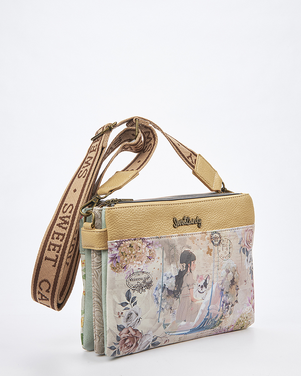 Sweet Candy Γυναικεία Τσάντα Ώμου-Χιαστί με Λουλουδένιο Σχέδιο – Floral Whisper Sweet Candy Γυναικεία Τσάντα Ώμου-Χιαστί με Λουλουδένιο Σχέδιο – Floral Whisper