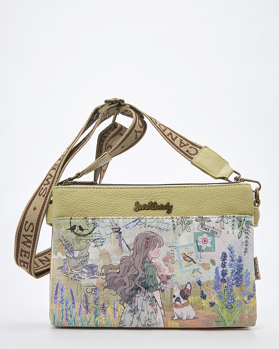 Sweet Candy Γυναικεία Τσάντα Ώμου-Χιαστί με Φυσική Αρμονία – Lavender Walk