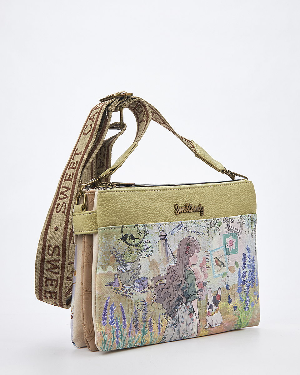 Sweet Candy Γυναικεία Τσάντα Ώμου-Χιαστί με Φυσική Αρμονία – Lavender Walk