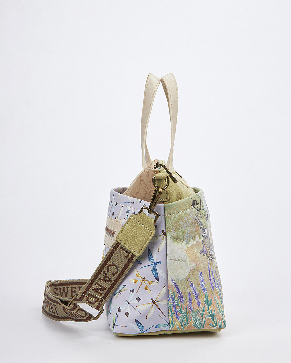 Sweet Candy Γυναικεία Τσάντα Ώμου-Χιαστί με Φυσικό Τοπίο – Lavender Walk