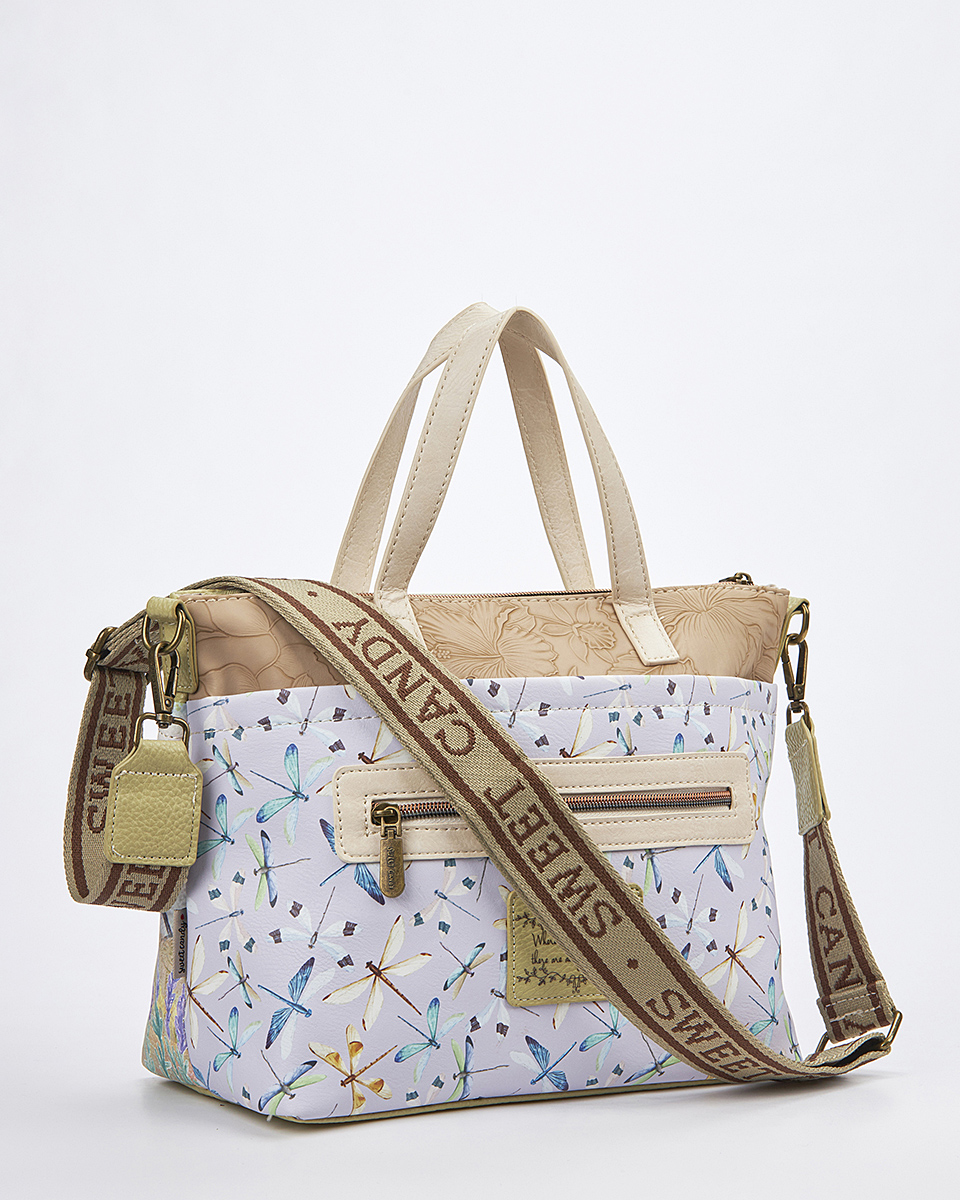 Sweet Candy Γυναικεία Τσάντα Ώμου-Χιαστί με Φυσικό Τοπίο – Lavender Walk