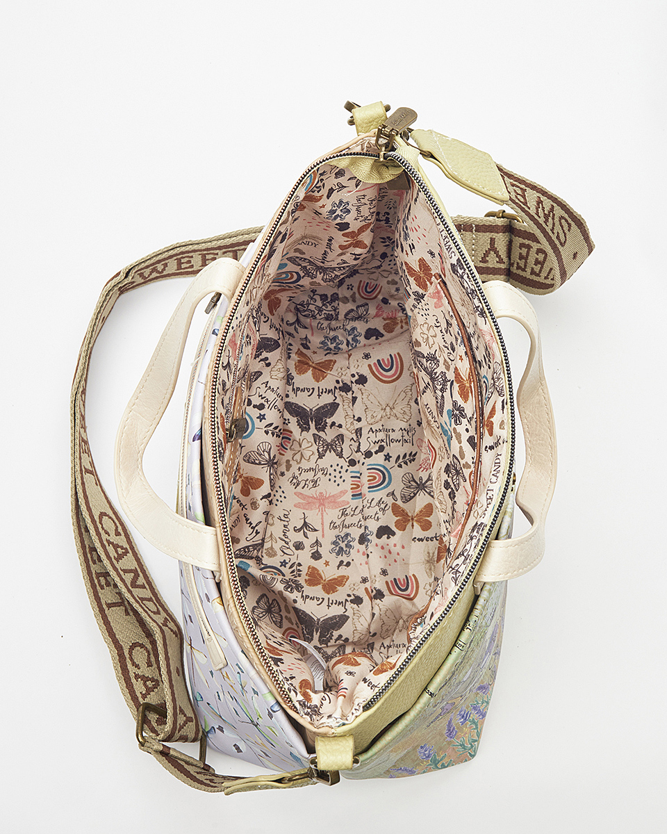 Sweet Candy Γυναικεία Τσάντα Ώμου-Χιαστί με Φυσικό Τοπίο – Lavender Walk