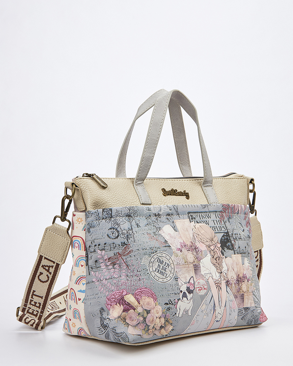 Sweet Candy Γυναικεία Τσάντα Ώμου-Χιαστί με Απαλή Ρετρό Διάθεση – Vintage Story Sweet Candy Γυναικεία Τσάντα Ώμου-Χιαστί με Απαλή Ρετρό Διάθεση – Vintage Story