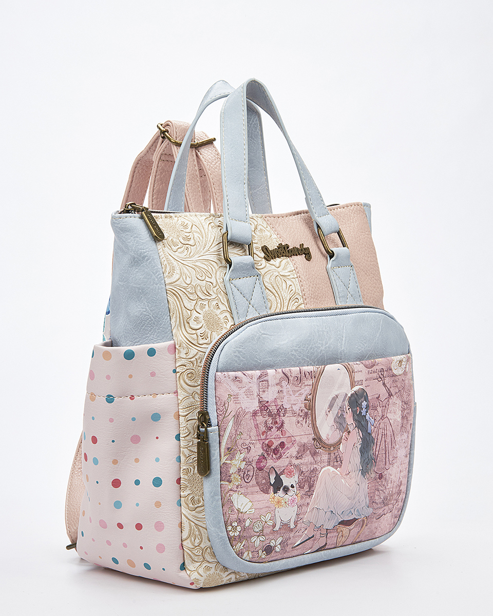 Sweet Candy Γυναικείο Σακίδιο 3-Way με Πορτρέτο & Vintage Style – Mirror Bloom Sweet Candy Γυναικείο Σακίδιο 3-Way με Πορτρέτο & Vintage Style – Mirror Bloom