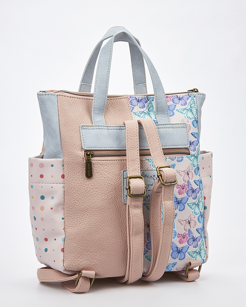 Sweet Candy Γυναικείο Σακίδιο 3-Way με Πορτρέτο & Vintage Style – Mirror Bloom Sweet Candy Γυναικείο Σακίδιο 3-Way με Πορτρέτο & Vintage Style – Mirror Bloom