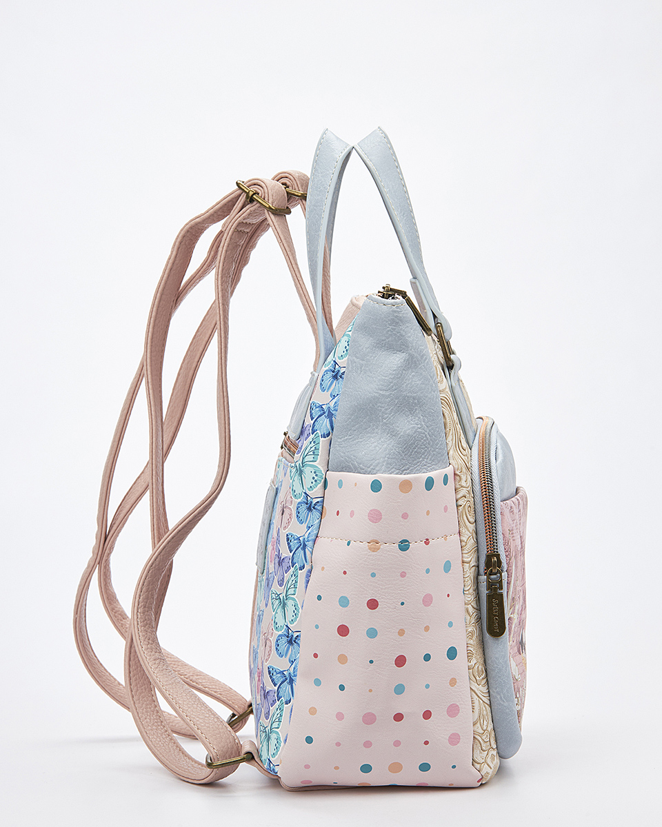 Sweet Candy Γυναικείο Σακίδιο 3-Way με Πορτρέτο & Vintage Style – Mirror Bloom Sweet Candy Γυναικείο Σακίδιο 3-Way με Πορτρέτο & Vintage Style – Mirror Bloom