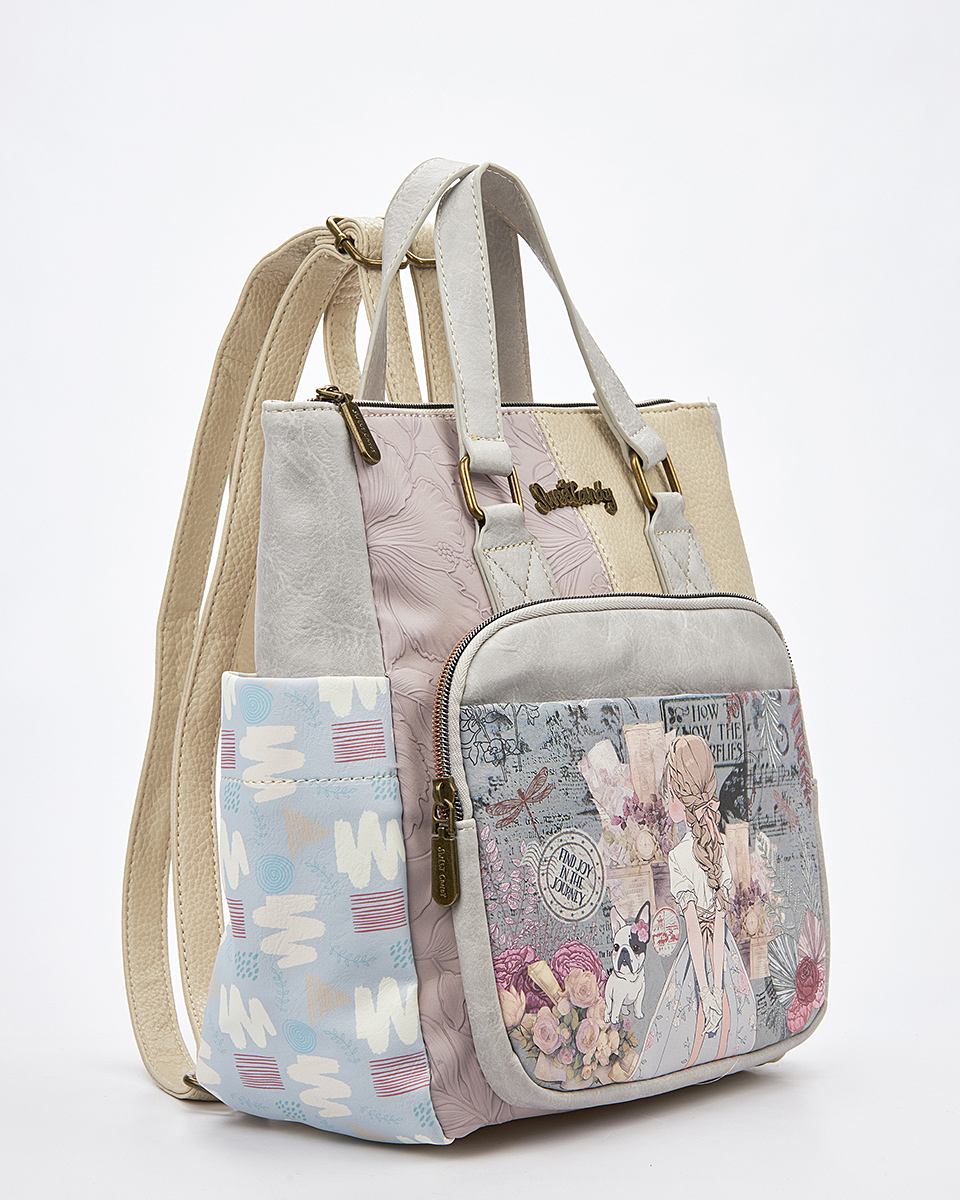 Sweet Candy Γυναικείο Σακίδιο 3-Way με Ντελικάτο Floral Design – Vintage Story Sweet Candy Γυναικείο Σακίδιο 3-Way με Ντελικάτο Floral Design – Vintage Story