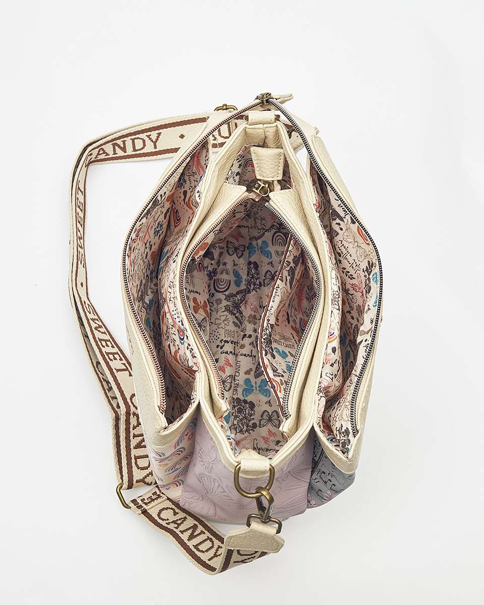 Sweet Candy Γυναικεία Τσάντα Ώμου-Χιαστί με Vintage Εικονογράφηση – Vintage Story