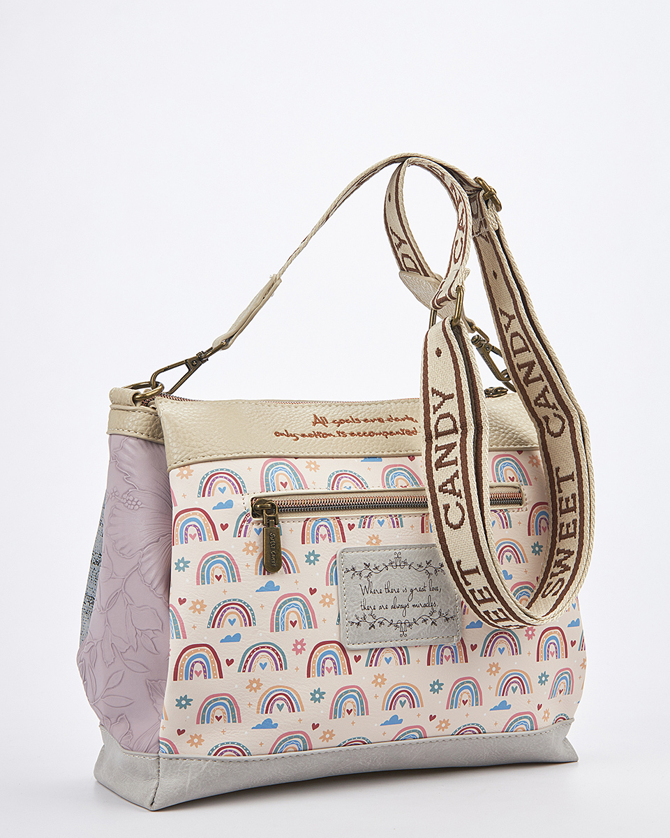 Sweet Candy Γυναικεία Τσάντα Ώμου-Χιαστί με Vintage Εικονογράφηση – Vintage Story