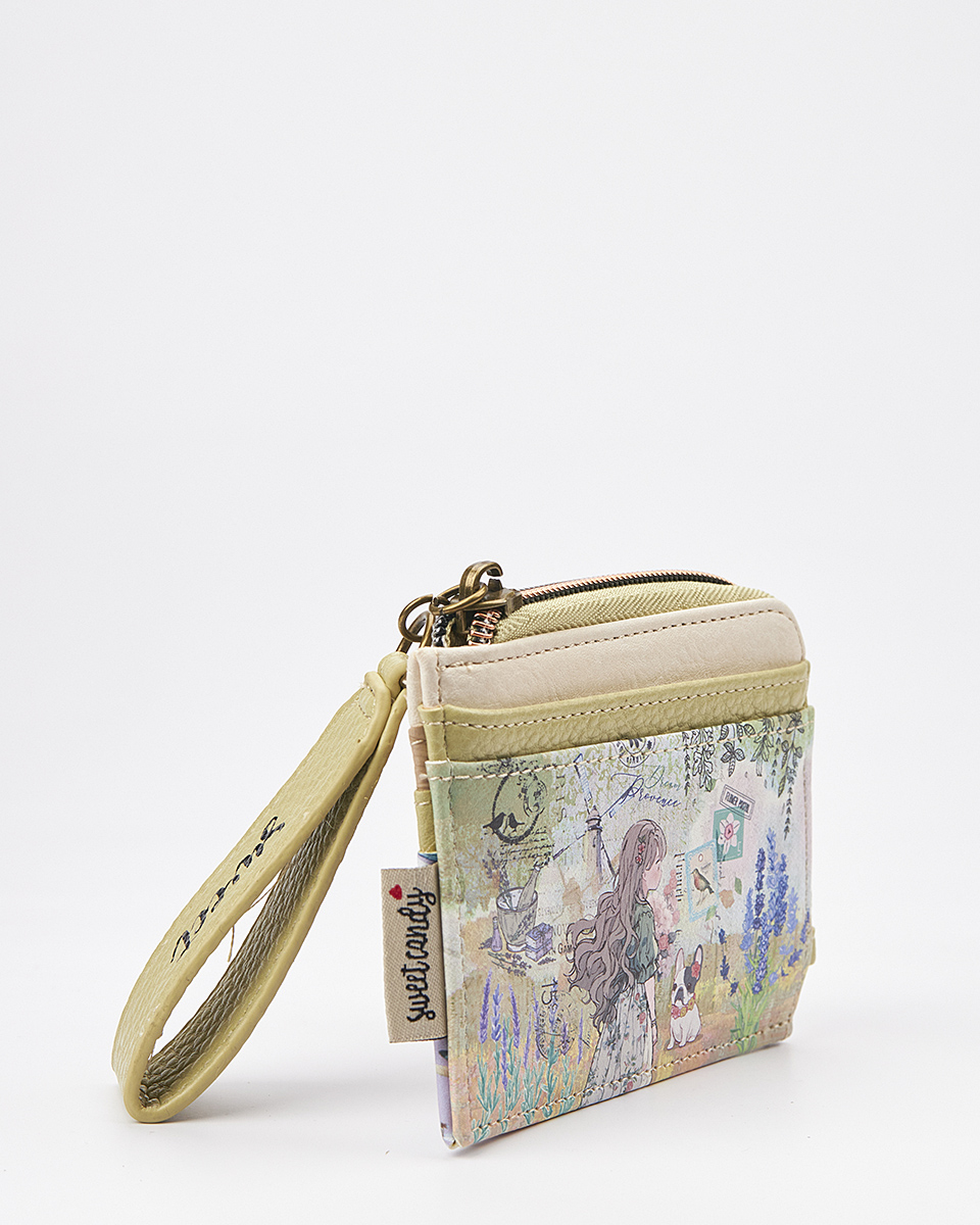 Sweet Candy Γυναικείο Πορτοφόλι με Μοτίβο Λεβάντα & Αναδιπλούμενη Θήκη – Lavender Walk