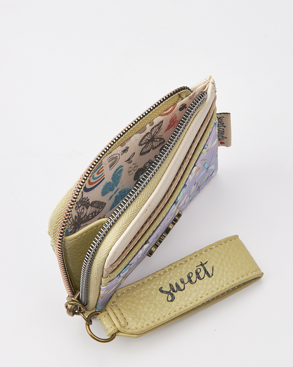 Sweet Candy Γυναικείο Πορτοφόλι με Μοτίβο Λεβάντα & Αναδιπλούμενη Θήκη – Lavender Walk