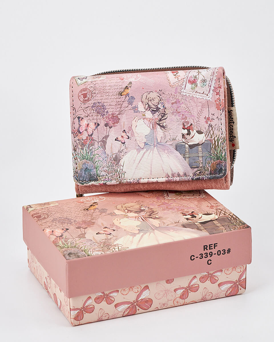 Γυναικείο Πορτοφόλι Sweet Candy με Ρομαντικό Μοτίβο