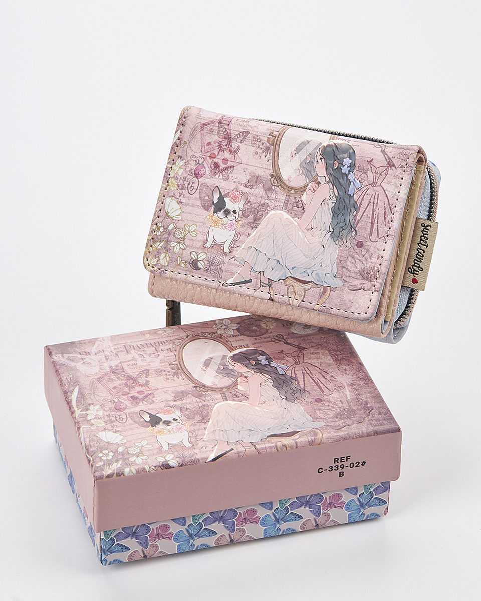 Sweet Candy Γυναικείο Πορτοφόλι με Ρετρό Καθρέφτη & Μοναδική Αίσθηση – Mirror Bloom