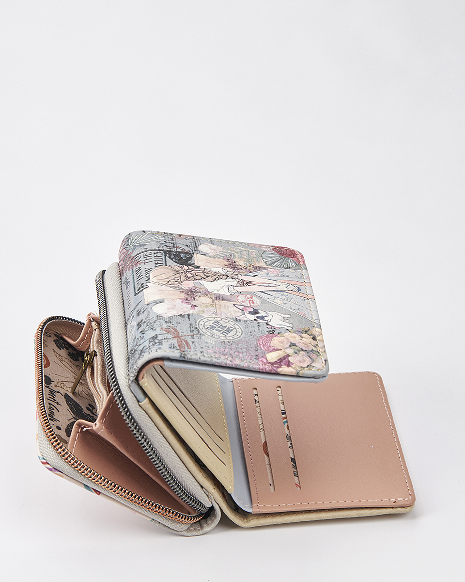 Sweet Candy Γυναικείο Πορτοφόλι με Ανάγλυφα Λουλούδια & Ρομαντισμό – Vintage Story