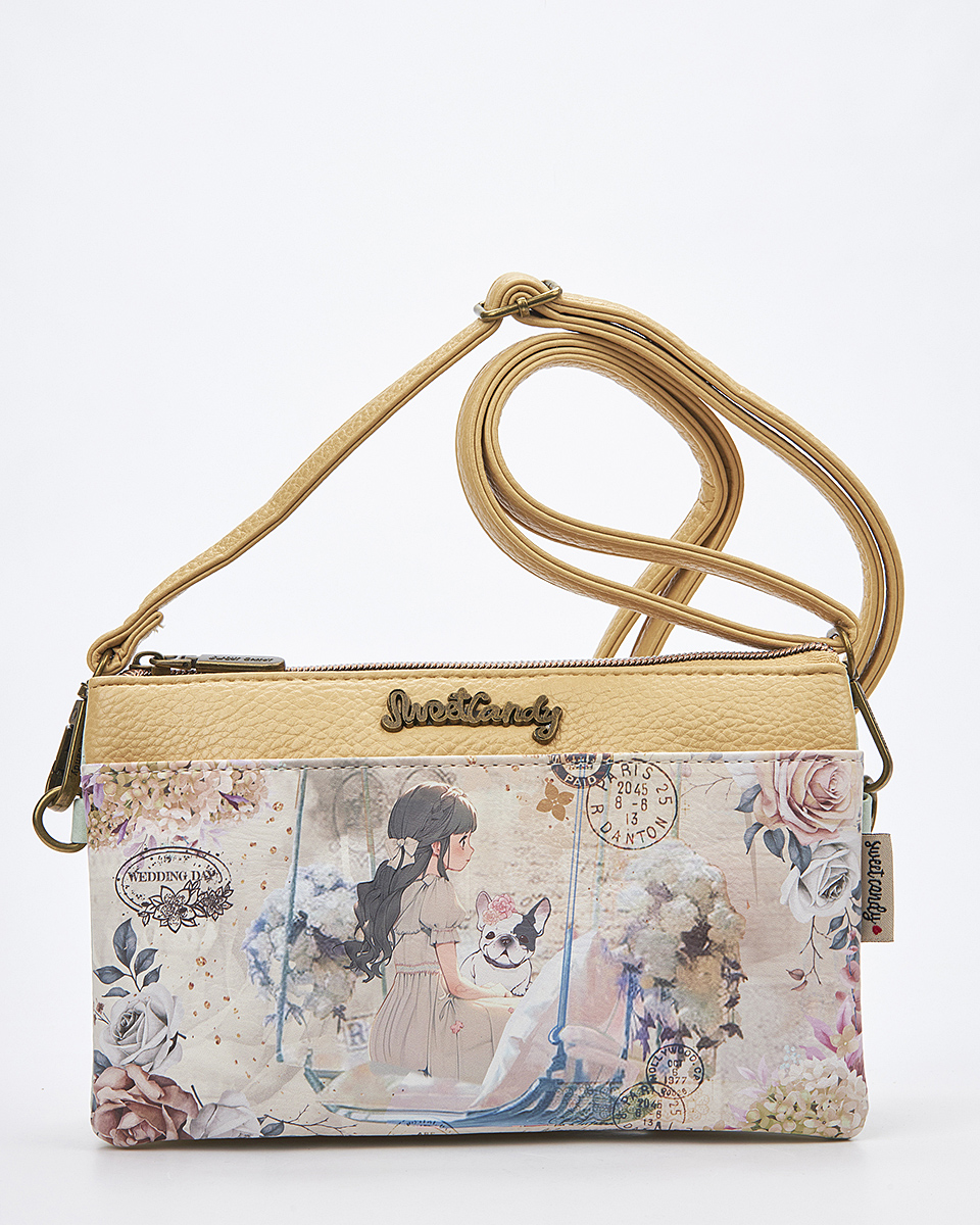 Sweet Candy Γυναικεία Τσάντα Ώμου-Χιαστί με Πεταλούδες και Vintage Pattern – Floral Whisper Sweet Candy Γυναικεία Τσάντα Ώμου-Χιαστί με Πεταλούδες και Vintage Pattern – Floral Whisper