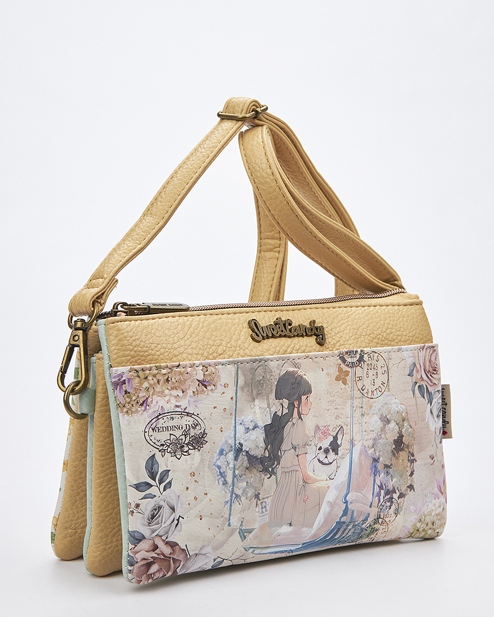 Sweet Candy Γυναικεία Τσάντα Ώμου-Χιαστί με Πεταλούδες και Vintage Pattern – Floral Whisper Sweet Candy Γυναικεία Τσάντα Ώμου-Χιαστί με Πεταλούδες και Vintage Pattern – Floral Whisper