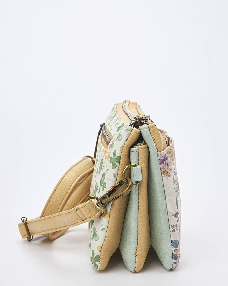 Sweet Candy Γυναικεία Τσάντα Ώμου-Χιαστί με Πεταλούδες και Vintage Pattern – Floral Whisper