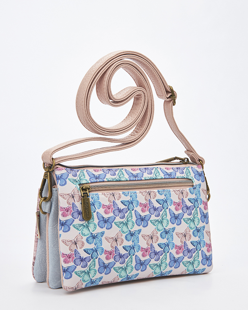 Sweet Candy Γυναικεία Τσάντα Ώμου-Χιαστί με Πορτρέτο και Retro Style – Mirror Bloom