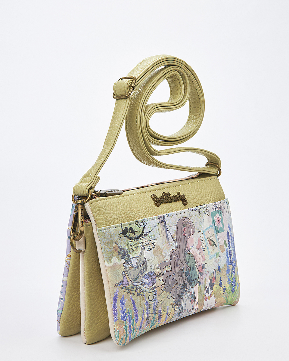 Sweet Candy Γυναικεία Τσάντα Ώμου-Χιαστί με Σκηνή Κήπου – Lavender Walk Sweet Candy Γυναικεία Τσάντα Ώμου-Χιαστί με Σκηνή Κήπου – Lavender Walk