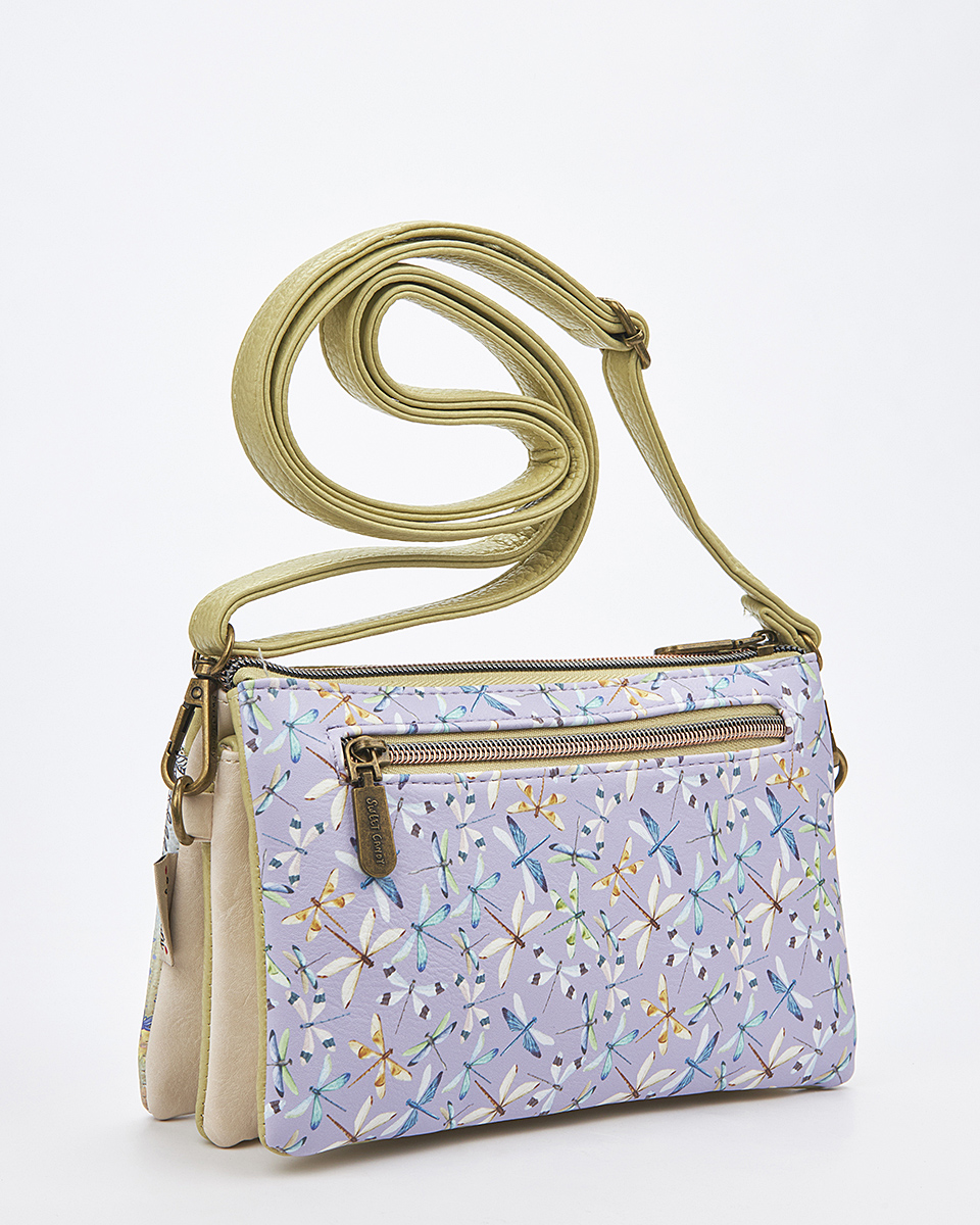Sweet Candy Γυναικεία Τσάντα Ώμου-Χιαστί με Σκηνή Κήπου – Lavender Walk