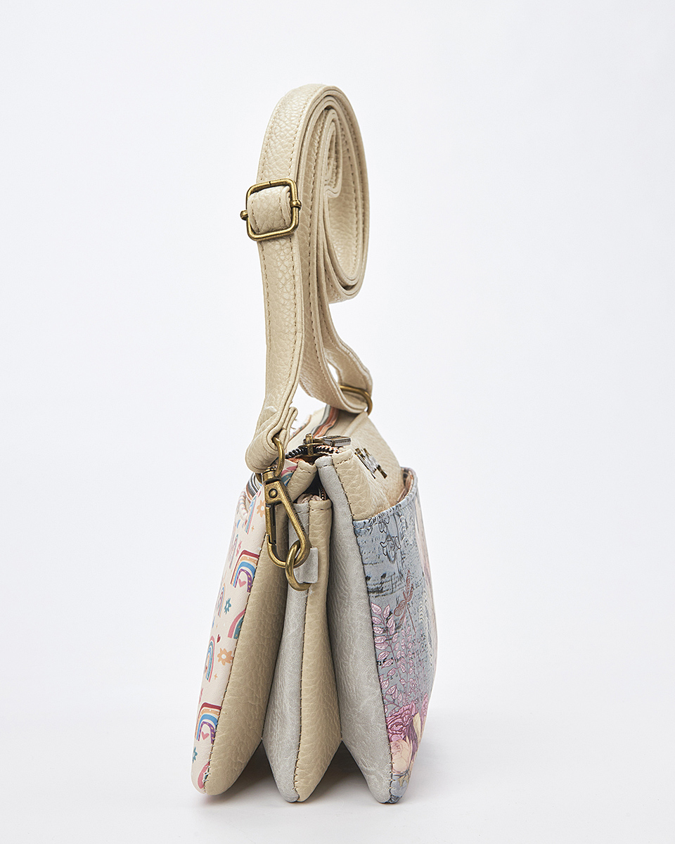 Sweet Candy Γυναικεία Τσάντα Ώμου-Χιαστί με Σχέδιο και Νεραϊδόκοσμο – Vintage Story