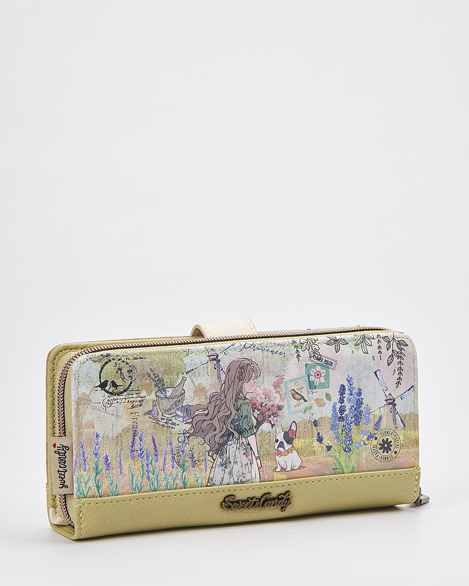 Sweet Candy Γυναικείο Πορτοφόλι με Μοτίβο Λεβάντα & Καρδιά στο Εσωτερικό – Lavender Walk Sweet Candy Γυναικείο Πορτοφόλι με Μοτίβο Λεβάντα & Καρδιά στο Εσωτερικό – Lavender Walk